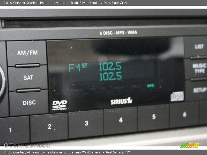 Bright Silver Metallic / Dark Slate Gray 2010 Chrysler Sebring Limited Convertible