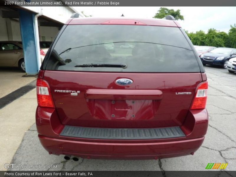Red Fire Metallic / Pebble Beige 2007 Ford Freestyle Limited AWD