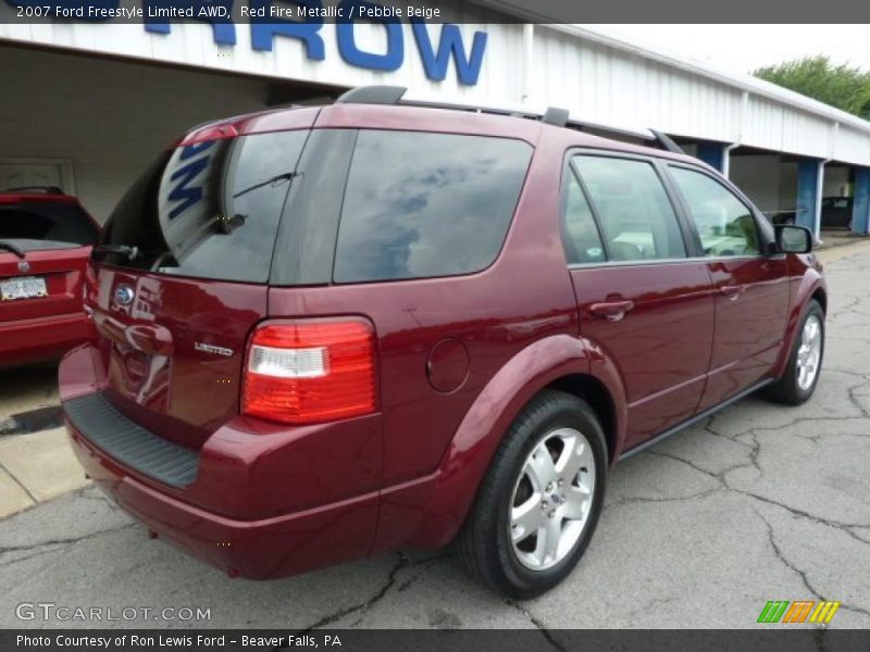 Red Fire Metallic / Pebble Beige 2007 Ford Freestyle Limited AWD