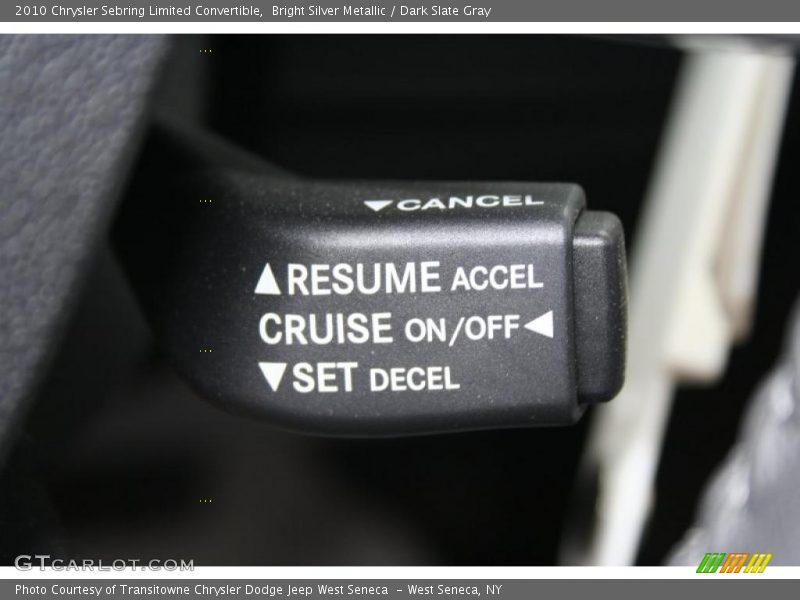 Bright Silver Metallic / Dark Slate Gray 2010 Chrysler Sebring Limited Convertible