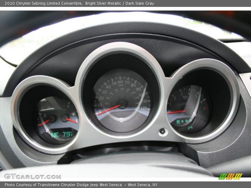 Bright Silver Metallic / Dark Slate Gray 2010 Chrysler Sebring Limited Convertible