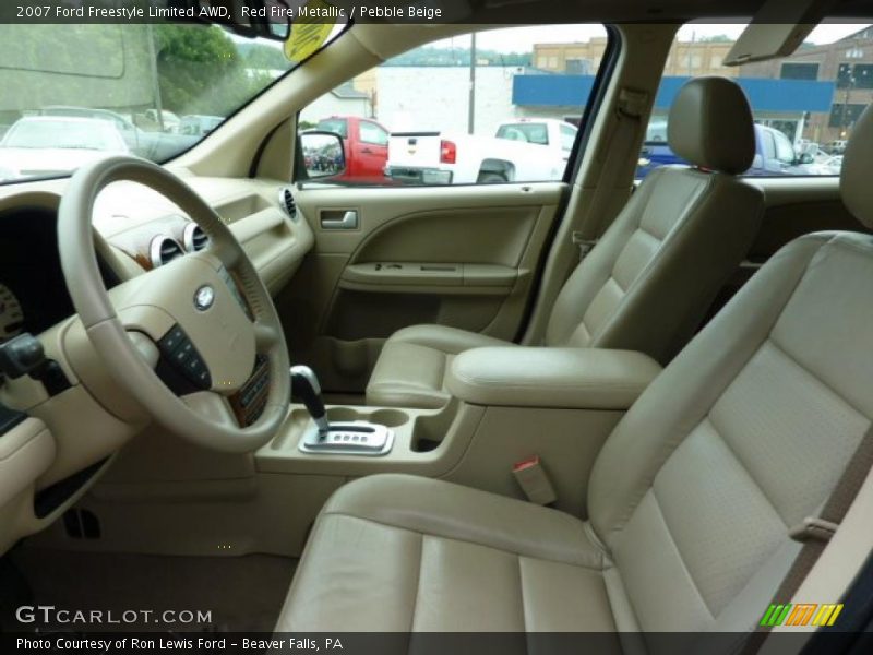 Red Fire Metallic / Pebble Beige 2007 Ford Freestyle Limited AWD