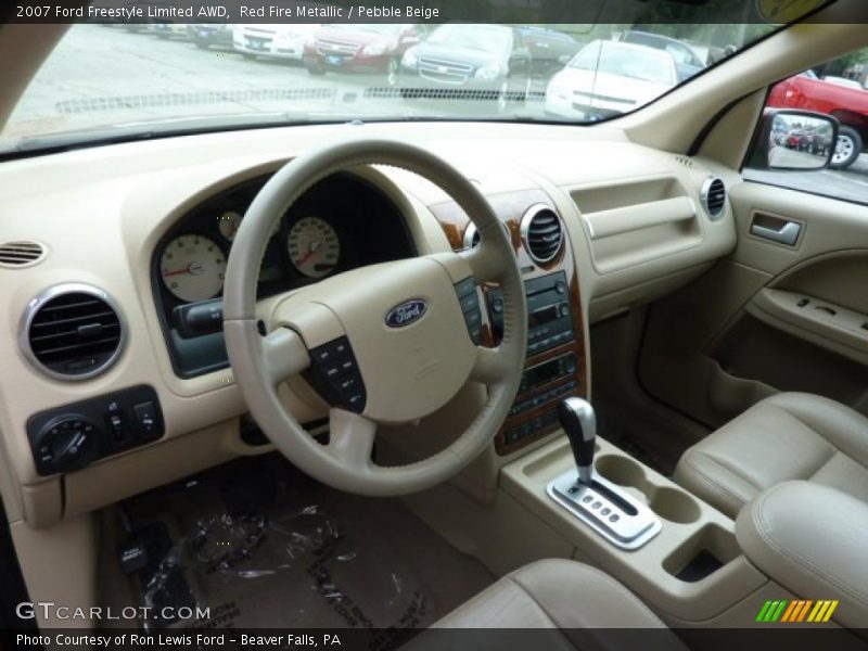Red Fire Metallic / Pebble Beige 2007 Ford Freestyle Limited AWD