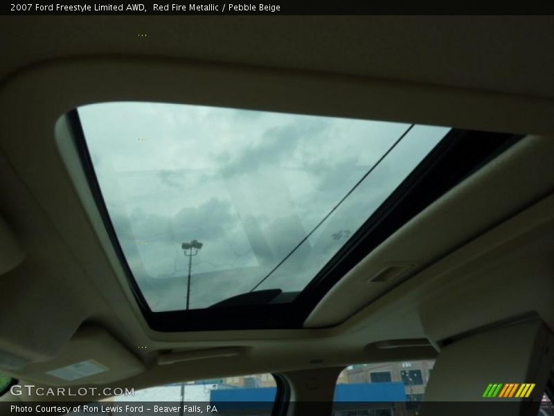 Red Fire Metallic / Pebble Beige 2007 Ford Freestyle Limited AWD