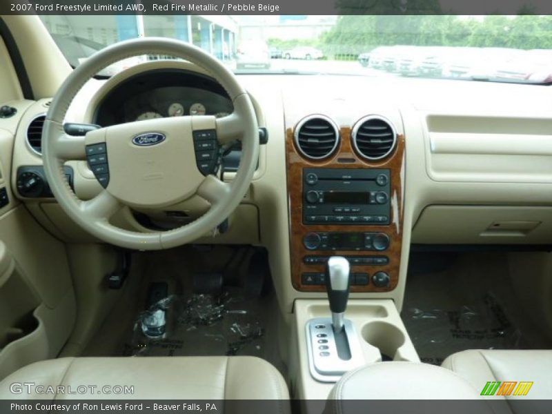 Red Fire Metallic / Pebble Beige 2007 Ford Freestyle Limited AWD