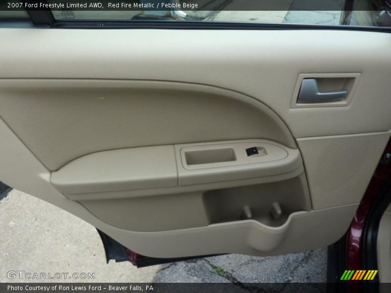 Red Fire Metallic / Pebble Beige 2007 Ford Freestyle Limited AWD