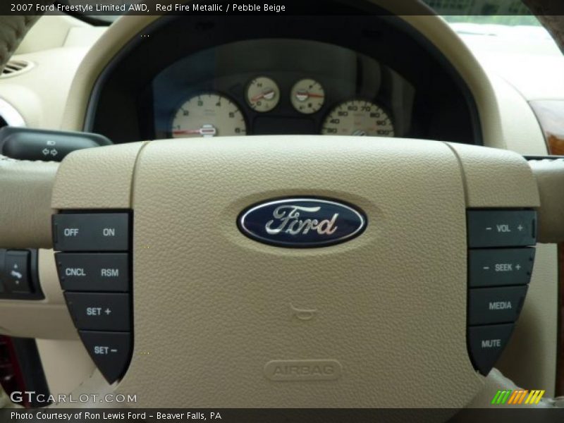 Red Fire Metallic / Pebble Beige 2007 Ford Freestyle Limited AWD