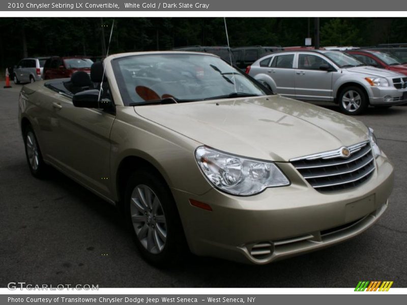 White Gold / Dark Slate Gray 2010 Chrysler Sebring LX Convertible