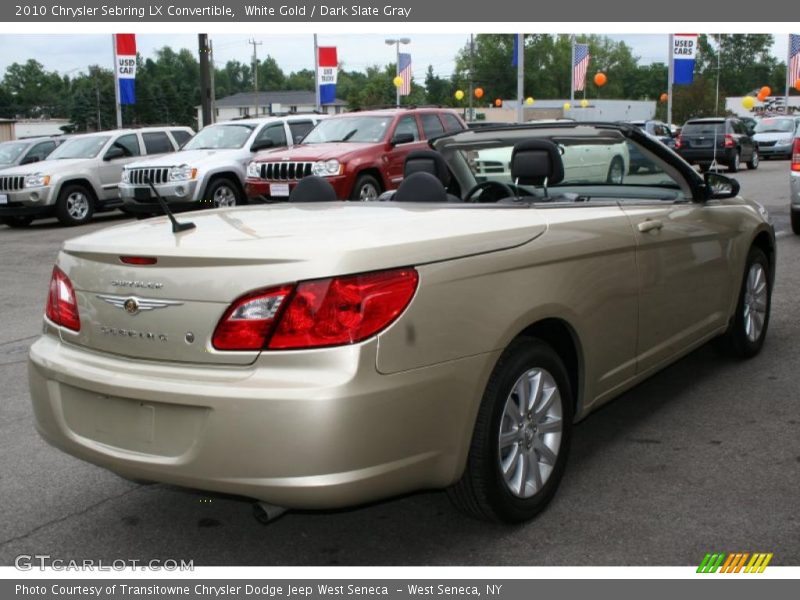 White Gold / Dark Slate Gray 2010 Chrysler Sebring LX Convertible