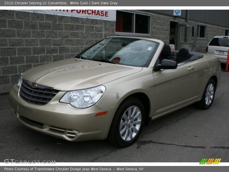 White Gold / Dark Slate Gray 2010 Chrysler Sebring LX Convertible