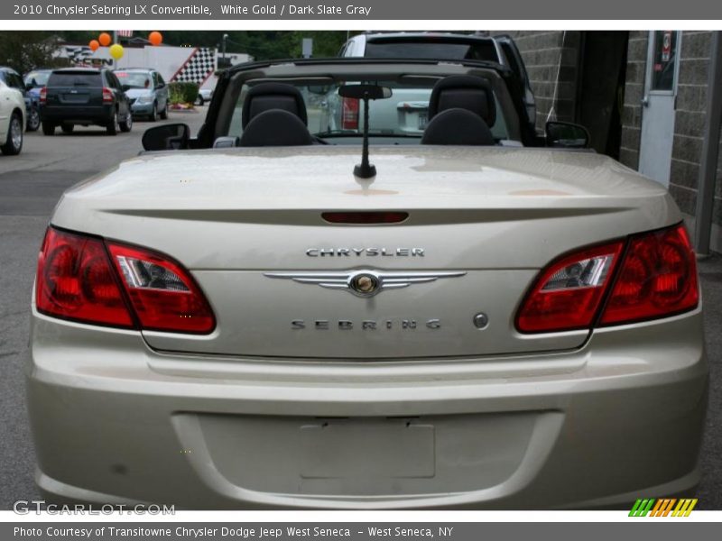 White Gold / Dark Slate Gray 2010 Chrysler Sebring LX Convertible