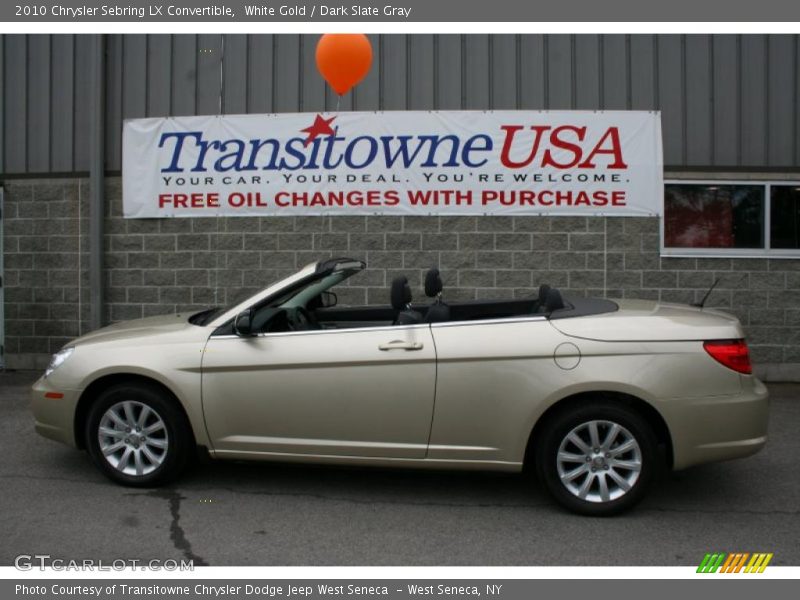 White Gold / Dark Slate Gray 2010 Chrysler Sebring LX Convertible