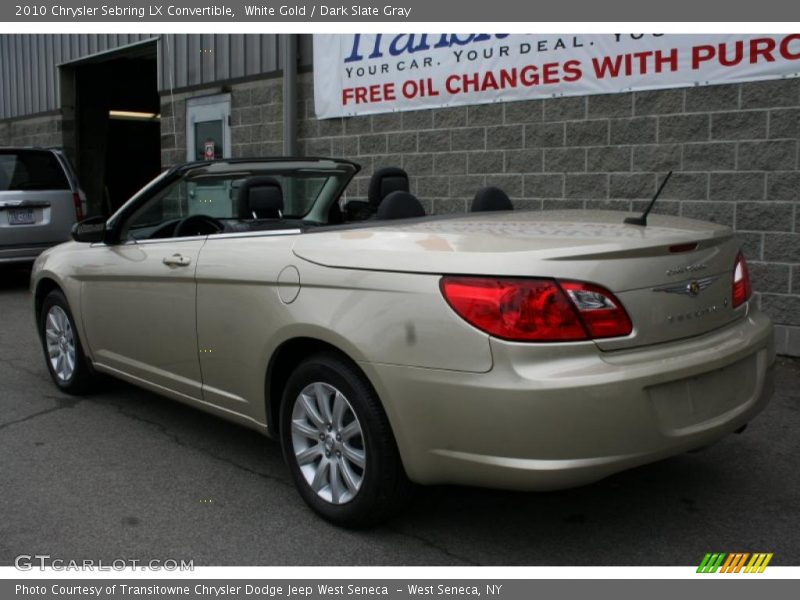 White Gold / Dark Slate Gray 2010 Chrysler Sebring LX Convertible