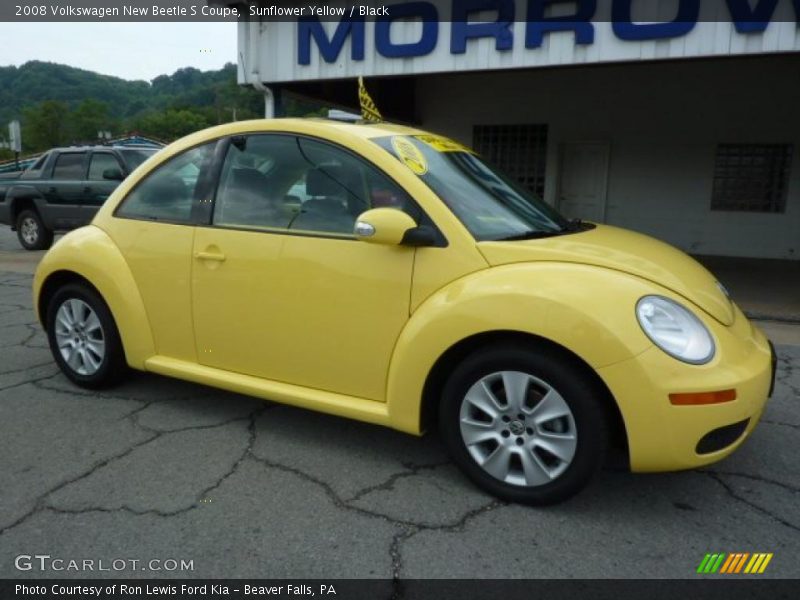 Sunflower Yellow / Black 2008 Volkswagen New Beetle S Coupe