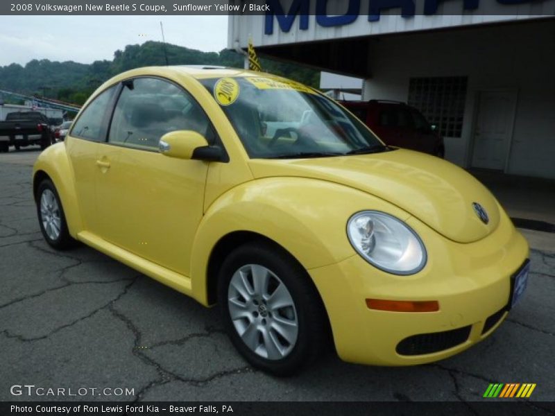 Sunflower Yellow / Black 2008 Volkswagen New Beetle S Coupe