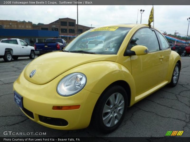 Sunflower Yellow / Black 2008 Volkswagen New Beetle S Coupe