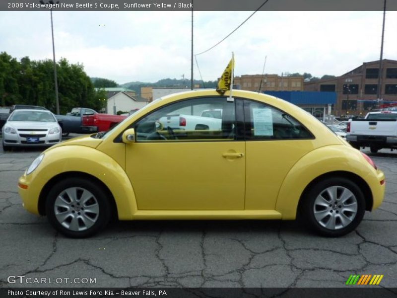 Sunflower Yellow / Black 2008 Volkswagen New Beetle S Coupe