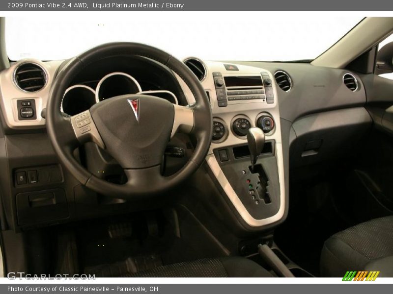 Liquid Platinum Metallic / Ebony 2009 Pontiac Vibe 2.4 AWD