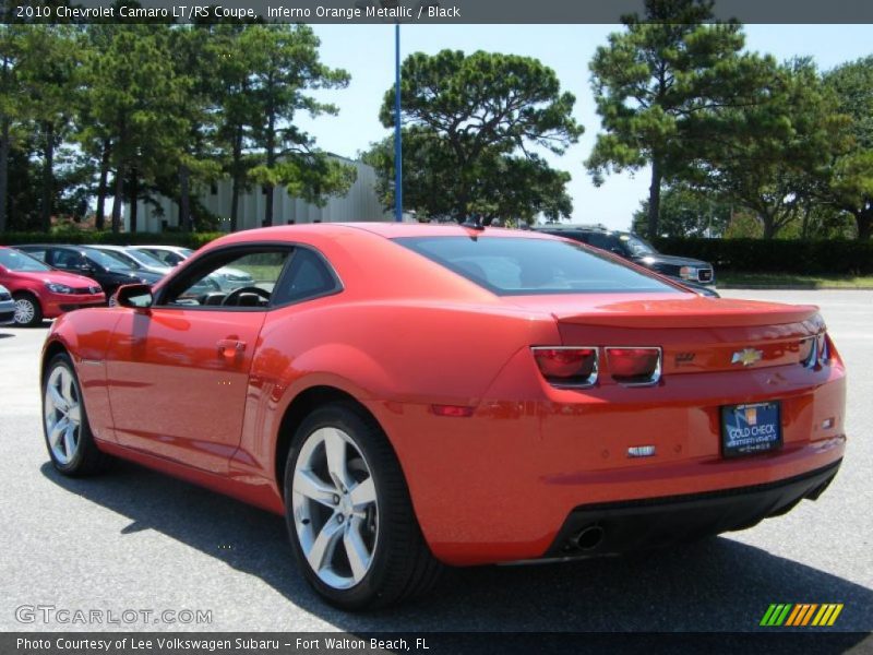 Inferno Orange Metallic / Black 2010 Chevrolet Camaro LT/RS Coupe