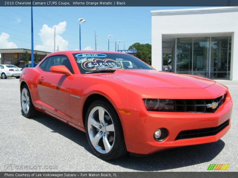 Inferno Orange Metallic / Black 2010 Chevrolet Camaro LT/RS Coupe