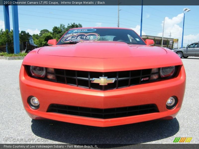 Inferno Orange Metallic / Black 2010 Chevrolet Camaro LT/RS Coupe