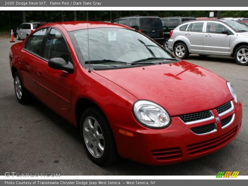 Flame Red / Dark Slate Gray 2005 Dodge Neon SXT