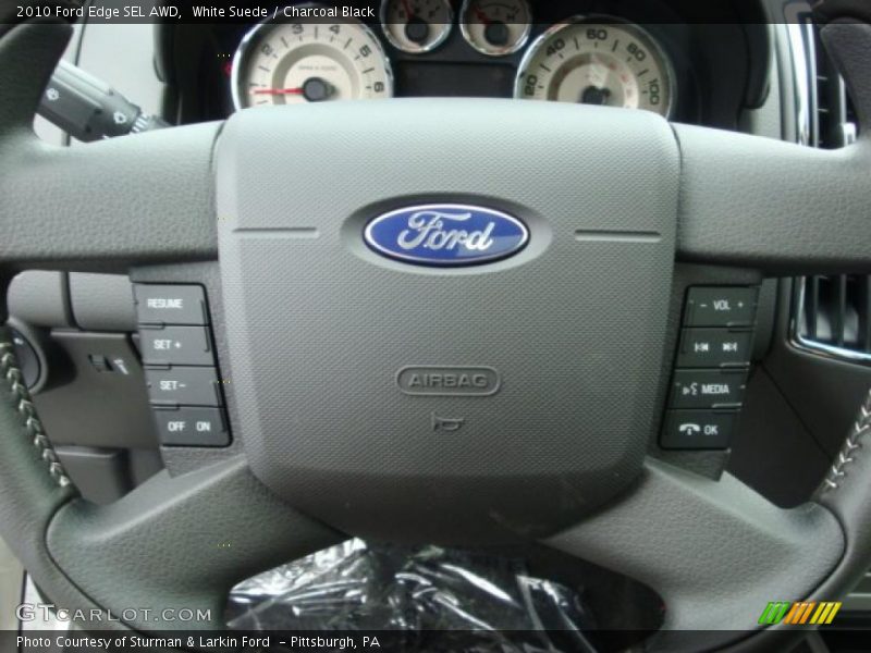 White Suede / Charcoal Black 2010 Ford Edge SEL AWD