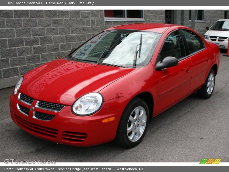 Flame Red / Dark Slate Gray 2005 Dodge Neon SXT