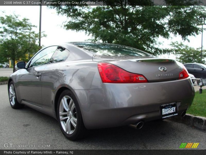 Platinum Graphite Gray / Graphite 2008 Infiniti G 37 Coupe