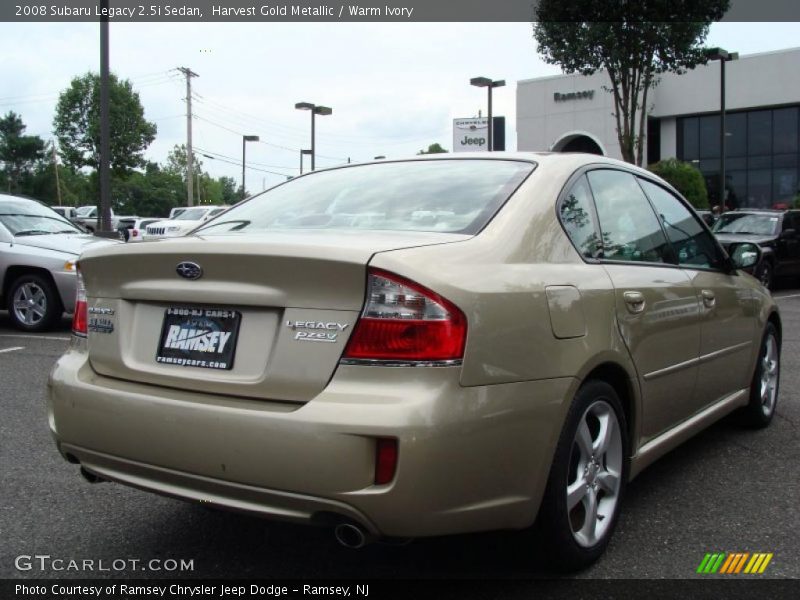 Harvest Gold Metallic / Warm Ivory 2008 Subaru Legacy 2.5i Sedan