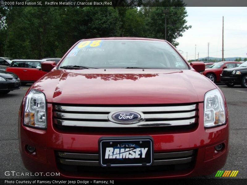 Redfire Metallic / Charcoal Black/Red 2008 Ford Fusion SE