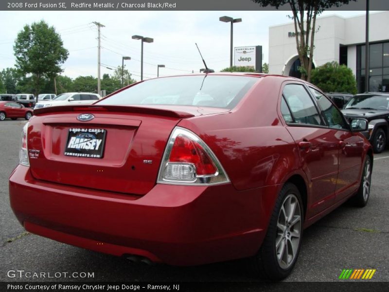 Redfire Metallic / Charcoal Black/Red 2008 Ford Fusion SE