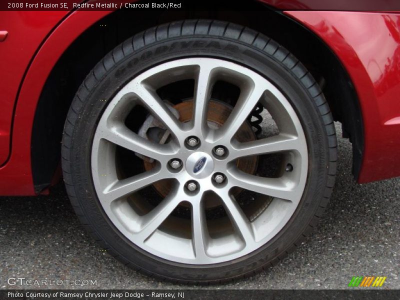 Redfire Metallic / Charcoal Black/Red 2008 Ford Fusion SE