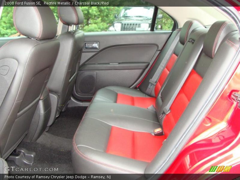 Redfire Metallic / Charcoal Black/Red 2008 Ford Fusion SE