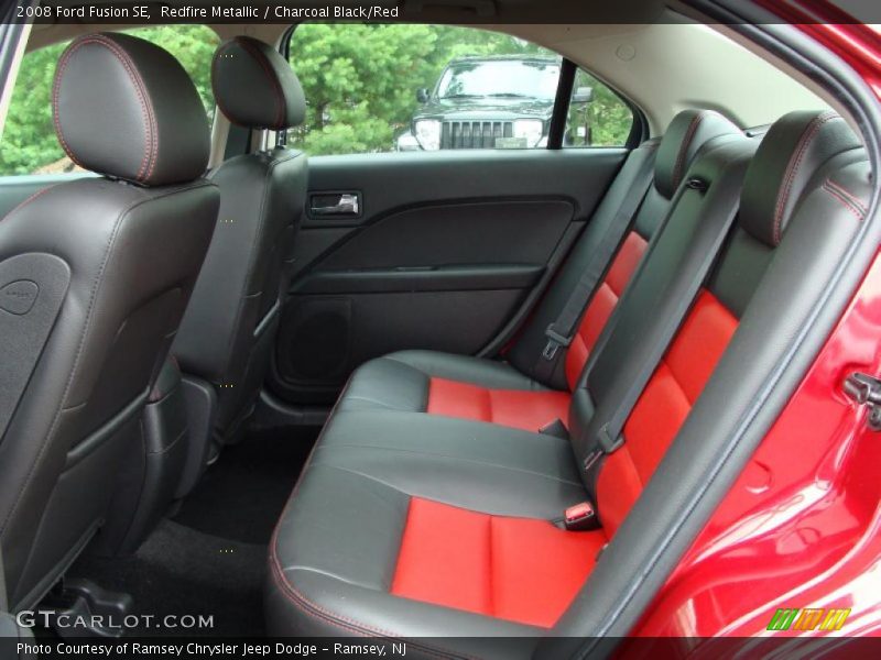 Redfire Metallic / Charcoal Black/Red 2008 Ford Fusion SE