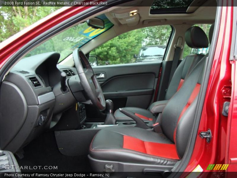 Redfire Metallic / Charcoal Black/Red 2008 Ford Fusion SE