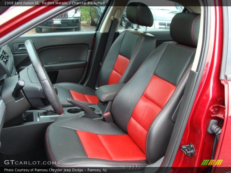 Redfire Metallic / Charcoal Black/Red 2008 Ford Fusion SE