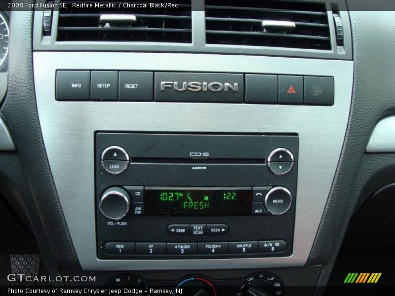 Redfire Metallic / Charcoal Black/Red 2008 Ford Fusion SE