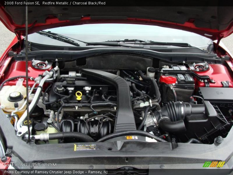 Redfire Metallic / Charcoal Black/Red 2008 Ford Fusion SE