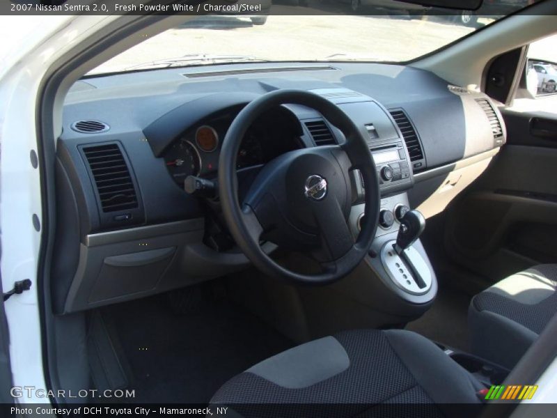 Fresh Powder White / Charcoal/Steel 2007 Nissan Sentra 2.0