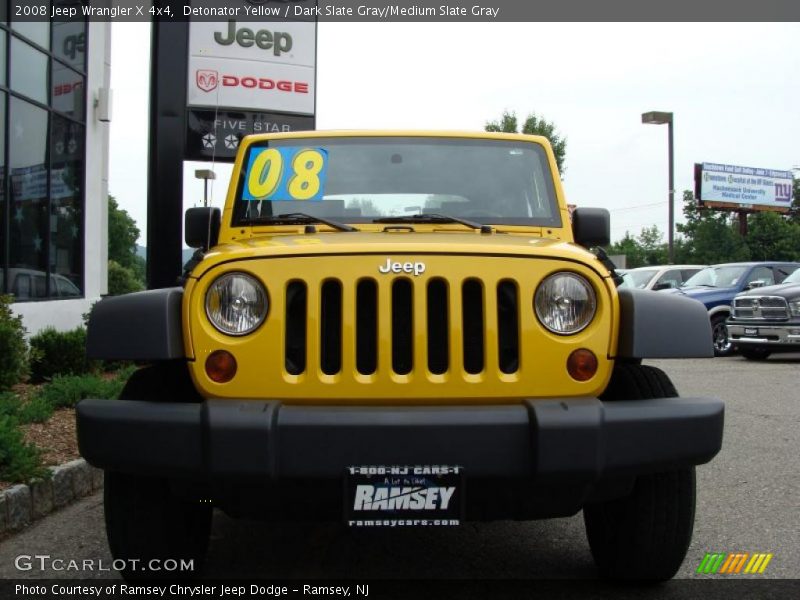 Detonator Yellow / Dark Slate Gray/Medium Slate Gray 2008 Jeep Wrangler X 4x4