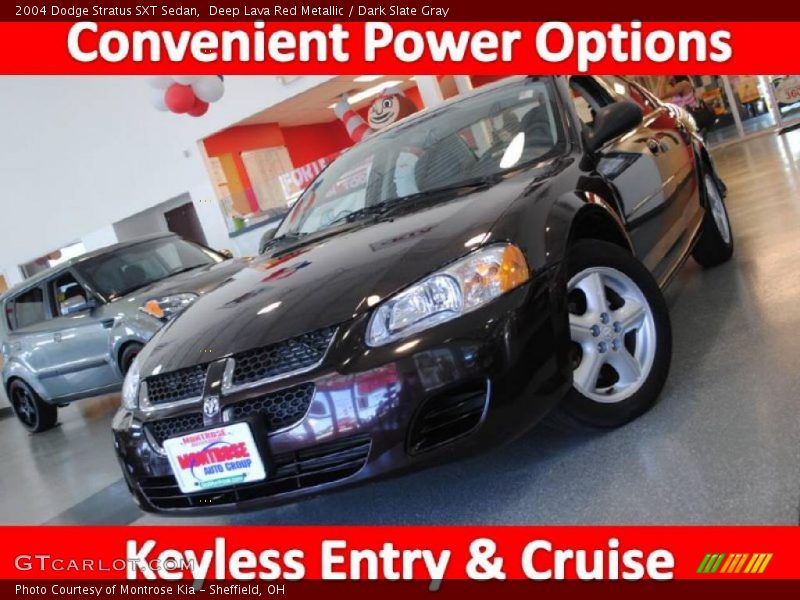 Deep Lava Red Metallic / Dark Slate Gray 2004 Dodge Stratus SXT Sedan