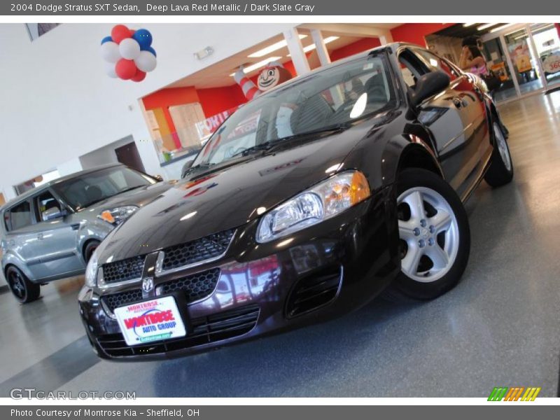 Deep Lava Red Metallic / Dark Slate Gray 2004 Dodge Stratus SXT Sedan