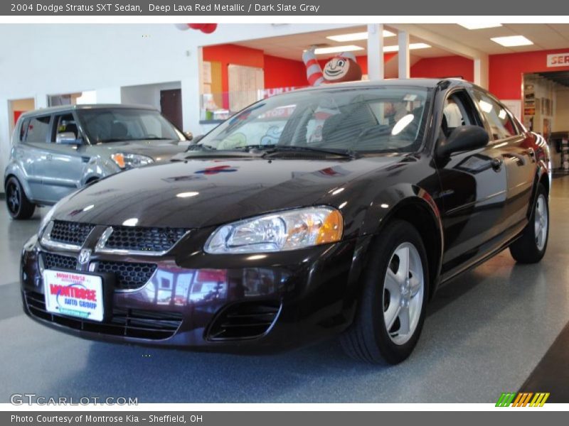 Deep Lava Red Metallic / Dark Slate Gray 2004 Dodge Stratus SXT Sedan