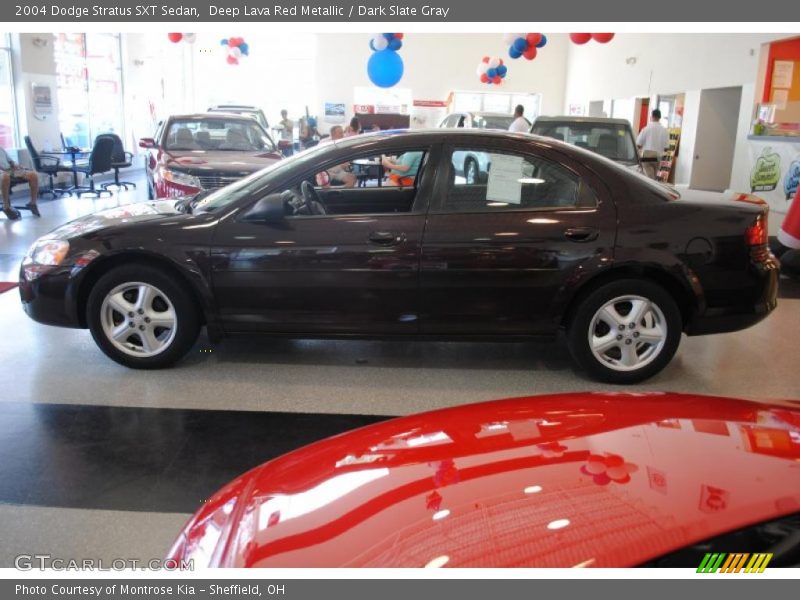 Deep Lava Red Metallic / Dark Slate Gray 2004 Dodge Stratus SXT Sedan
