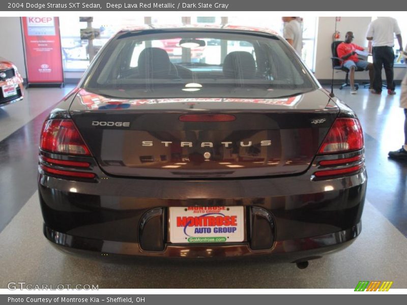 Deep Lava Red Metallic / Dark Slate Gray 2004 Dodge Stratus SXT Sedan