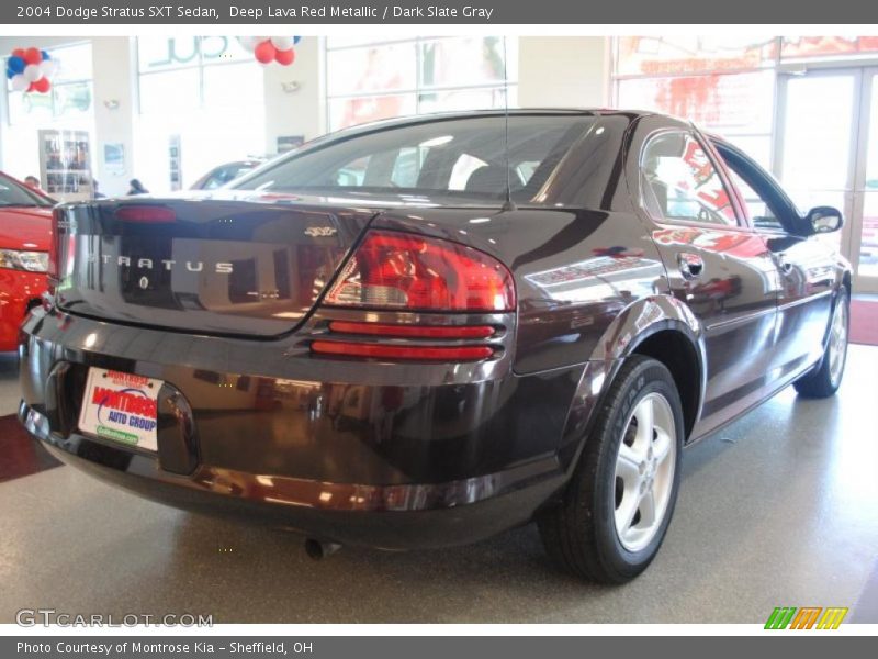 Deep Lava Red Metallic / Dark Slate Gray 2004 Dodge Stratus SXT Sedan