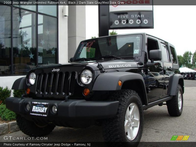 Black / Dark Slate Gray/Med Slate Gray 2008 Jeep Wrangler Unlimited Rubicon 4x4