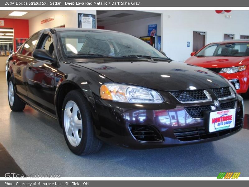 Deep Lava Red Metallic / Dark Slate Gray 2004 Dodge Stratus SXT Sedan
