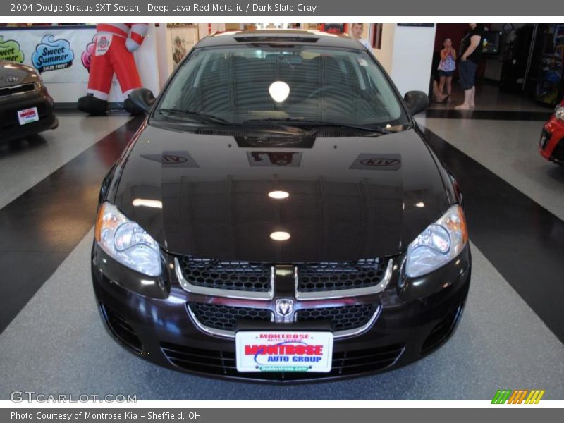 Deep Lava Red Metallic / Dark Slate Gray 2004 Dodge Stratus SXT Sedan
